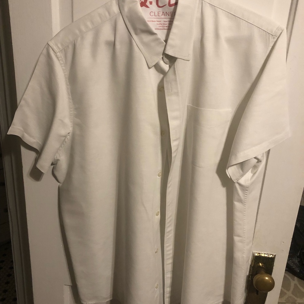 Gap White Casual Button Down Dress Shirt